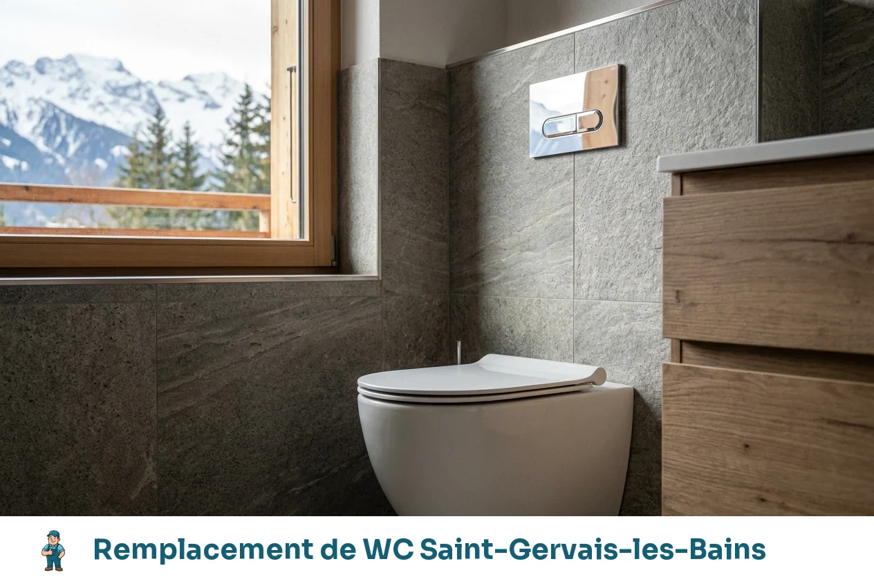 Remplacement de WC à Saint-Gervais-les-Bains