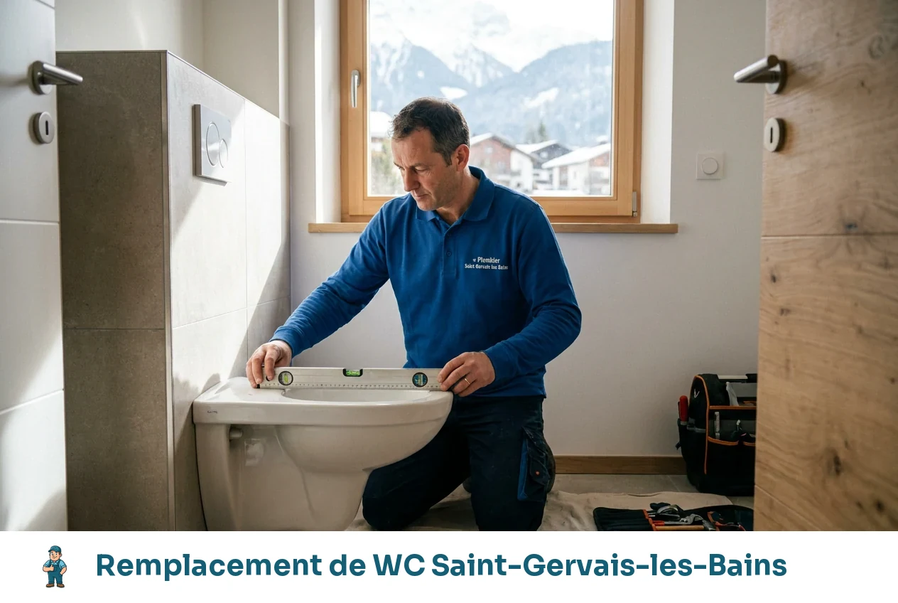 Remplacement de WC à Saint-Gervais-les-Bains